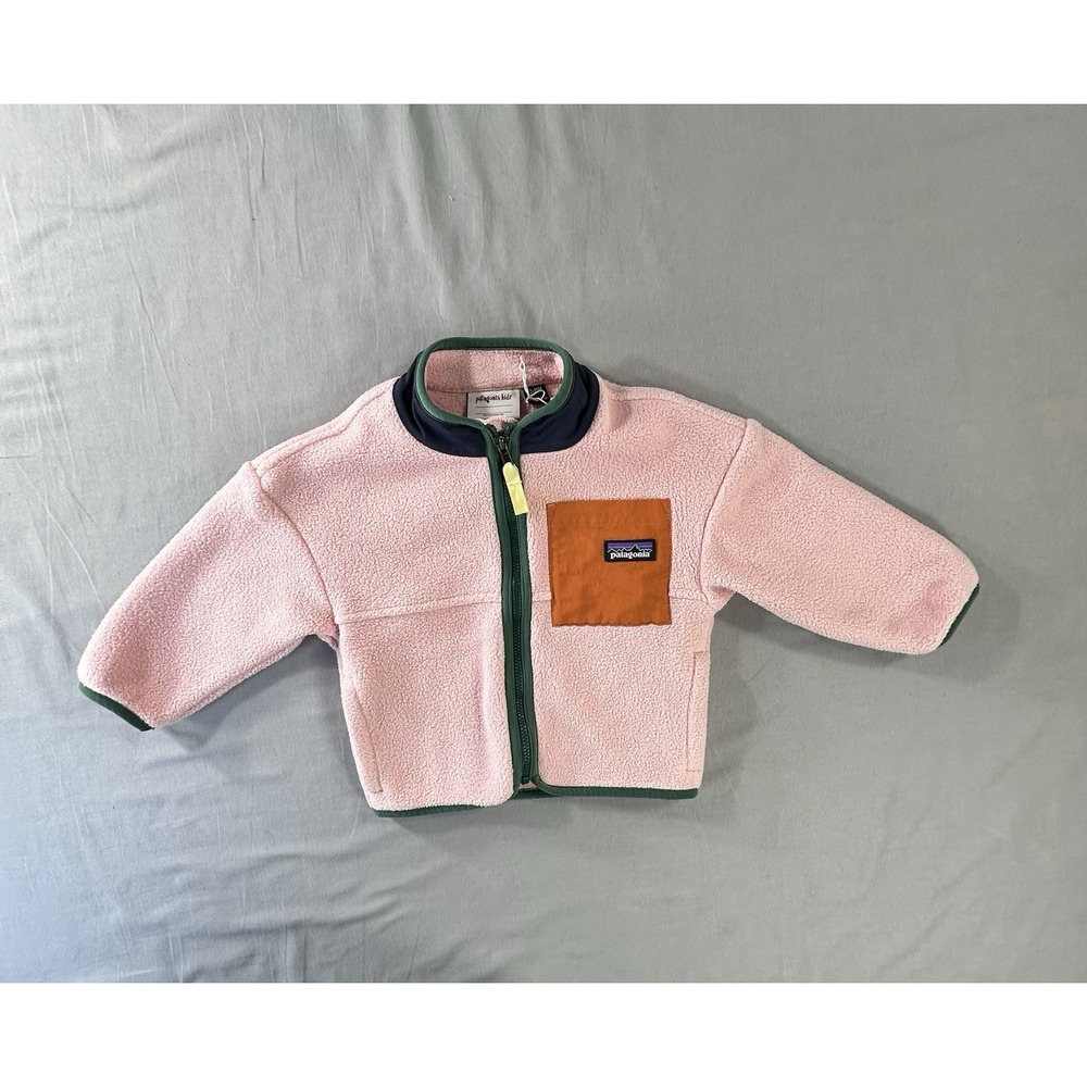 Patagonia Baby Synchilla Pink fleece jacket Baby 12-18 Month Outdoors